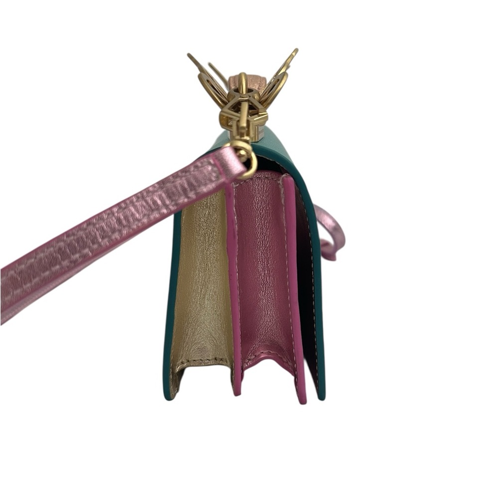 Sophia Webster Mariposa Pink & Blue leather crossbody bag - Picture 3 of 6